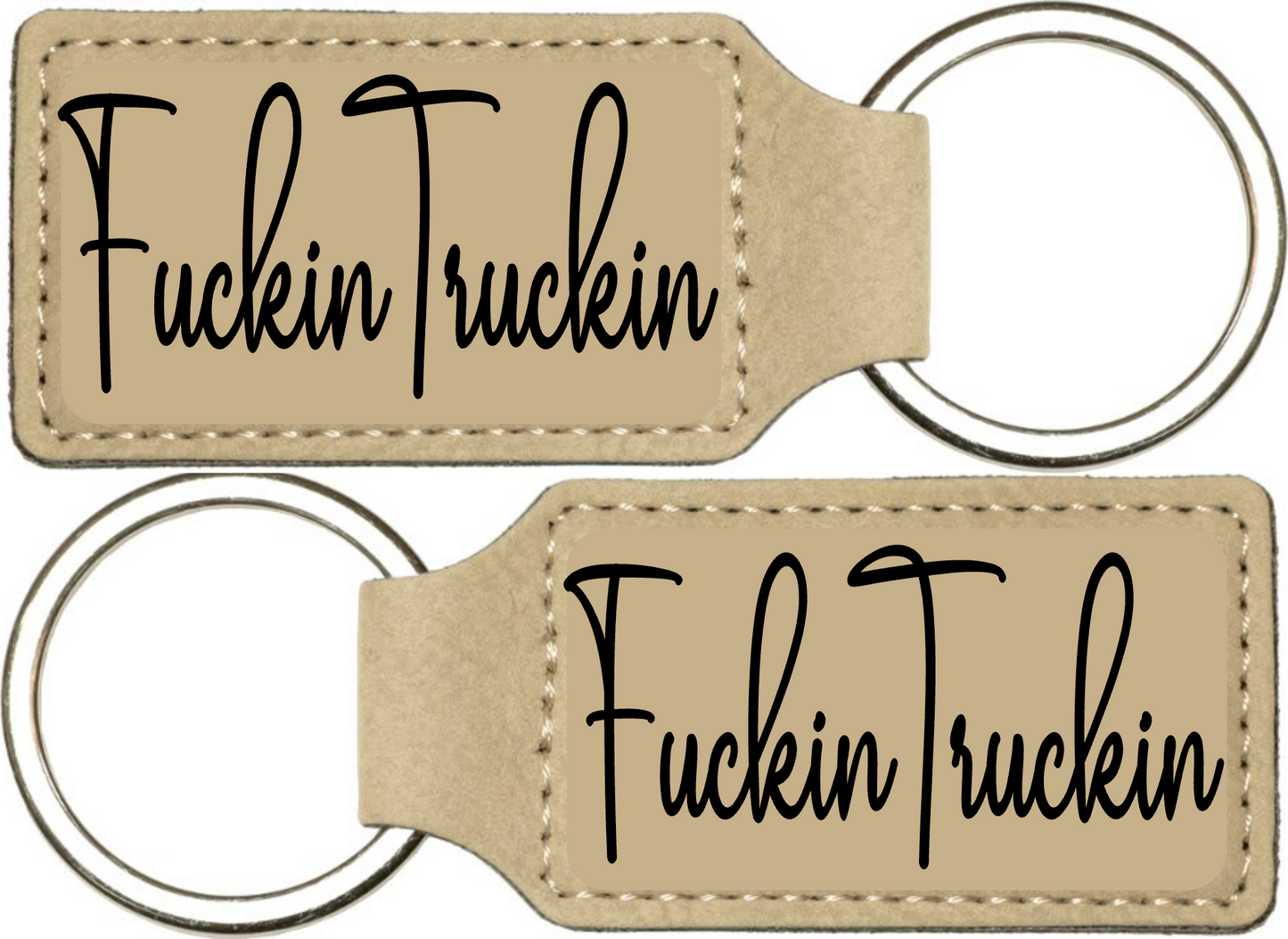 G.F.Y.M Leather Laser Engraved Key Chain