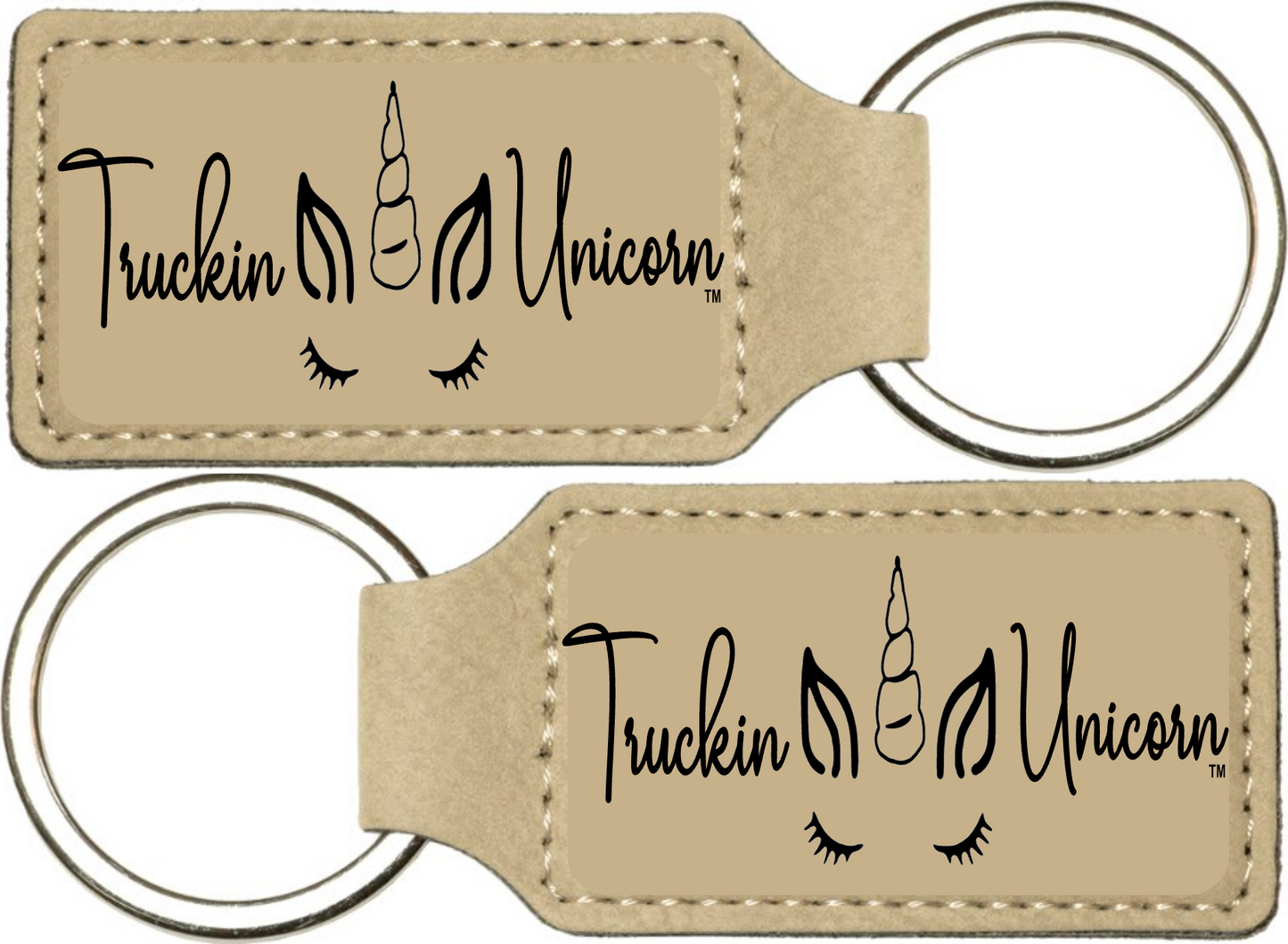 G.F.Y.M Leather Laser Engraved Key Chain
