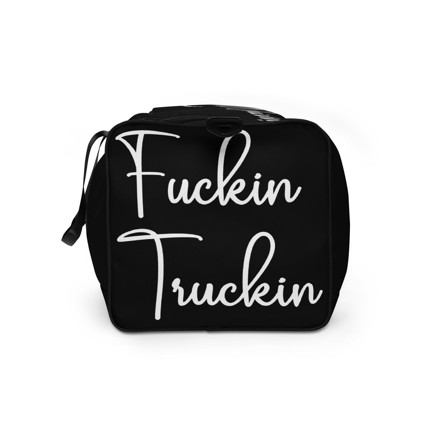 Truckin Unicorn Black Duffle Bag