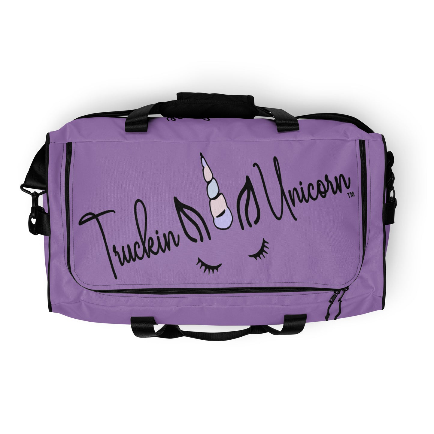 Truckin Unicorn Purple Duffle bag